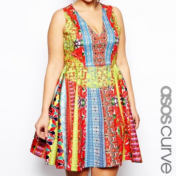 asos multicolor dress